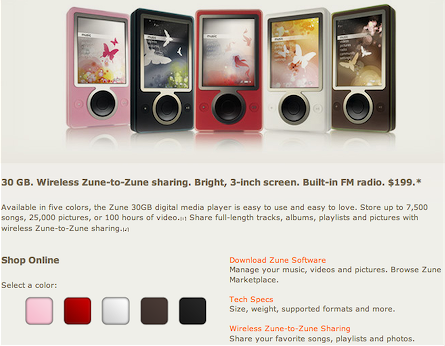 Zune.net colour swatch controls