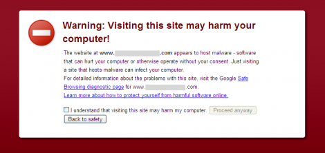 Chrome 2.0.1 Malware Warning Interstitial